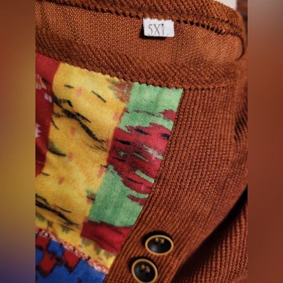 Colorful Patchwork Top with Button Detail - Picture 2 of 4